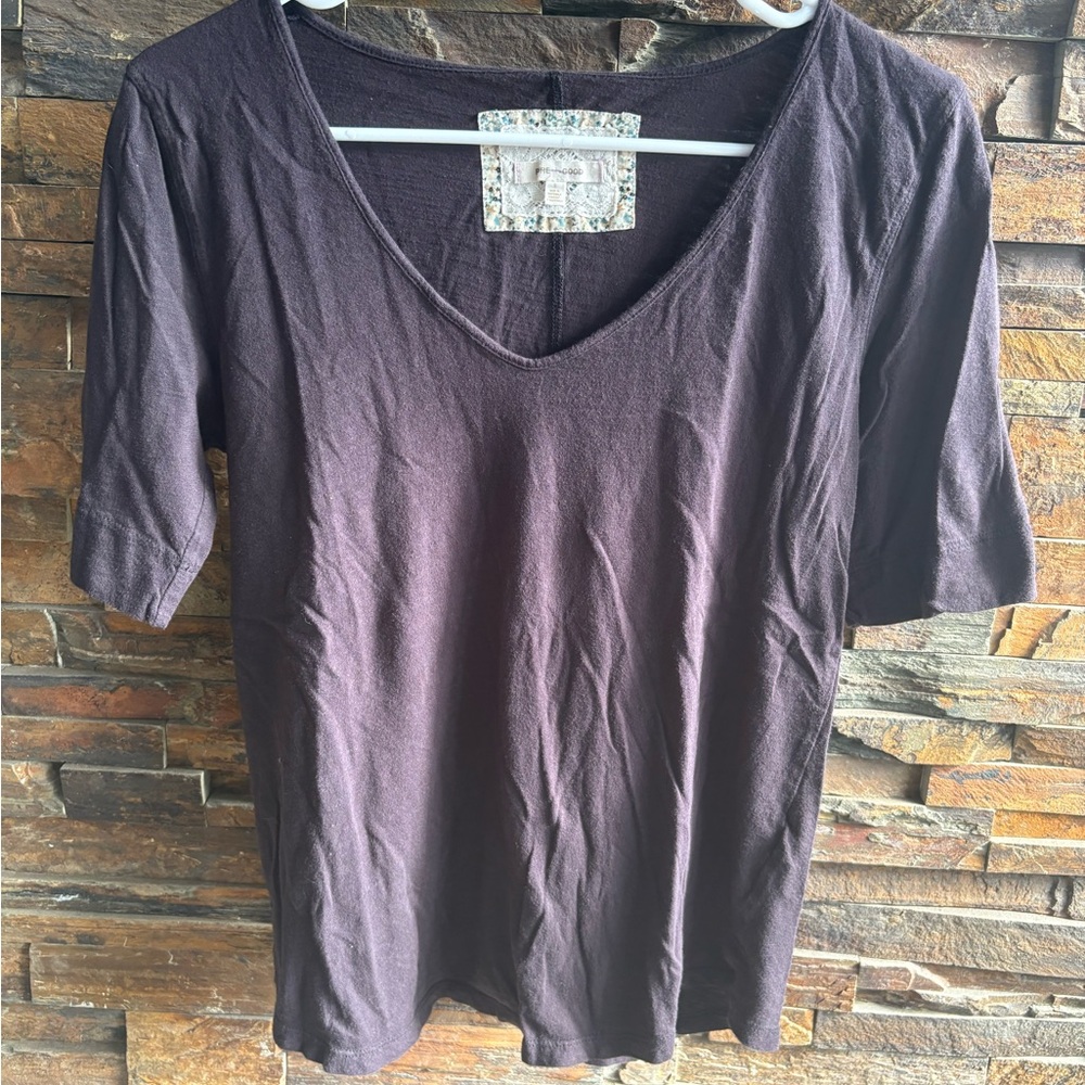 Pure Good Black V-Neck Tee